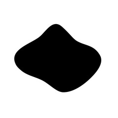 Black organic shape vector 