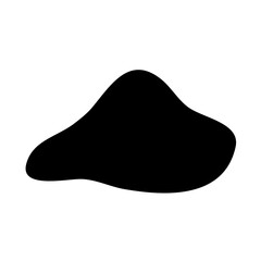 Black organic shape vector 