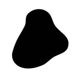 Black organic shape vector 