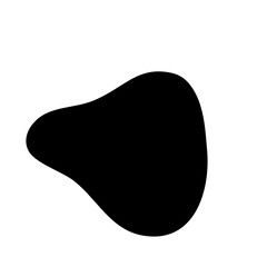 Black organic shape vector 