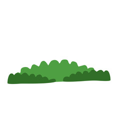 green cartoon bush vector 