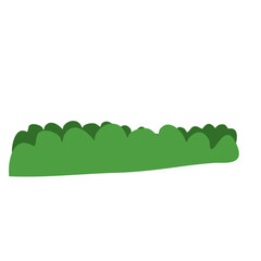 green cartoon bush vector 
