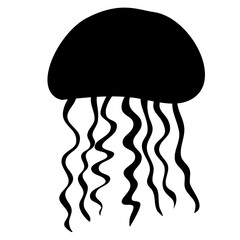 jelly fish silhouette