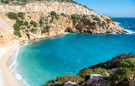 Beach in Magarali Koy bay area near Finike town in Antalya province of Turkey.