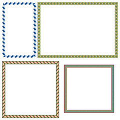 Blank Postage Stamps Set. Vector illustration. EPS 10.