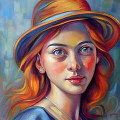 portrait of a woman with hair