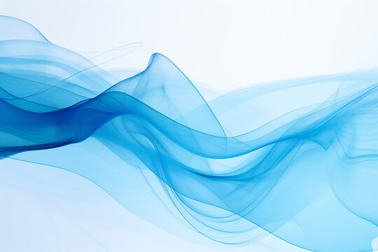 Cool background with the image of blue waves, Generative AI