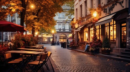 Beautiful views of European streets