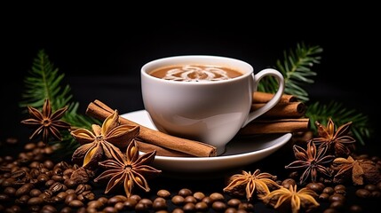 Obraz na płótnie Canvas Cappuccino coffee product photo UHD wallpaper Stock Photographic Image