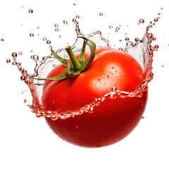 Tomato Studio Shot Isolated on Clear Background, Food Photography, Generative AI