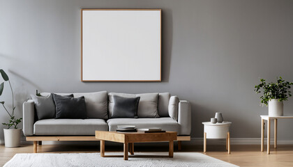 Interior living room AI generative.