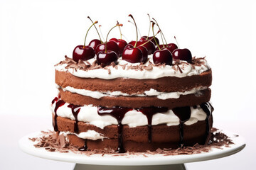 black forest chocolate cake with cherry