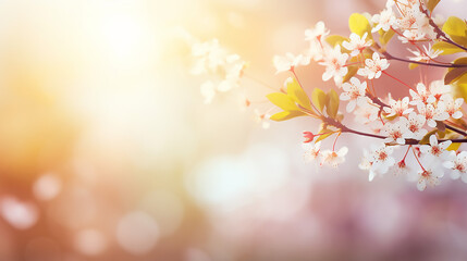 Naklejka na ściany i meble abstract sunny beautiful spring background spring blurred background