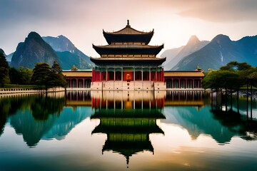 The Ming Palace, a magnificent building - obrazy, fototapety, plakaty