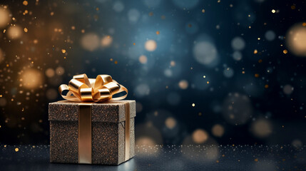 AI art  shining present  　輝くプレゼント