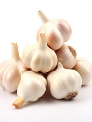 Garlic Studio Shot Isolated on Clear Background, Food Photography, Generative AI