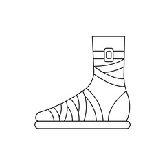 Gladiator shoes icon design. isolated on white background. vector illustration