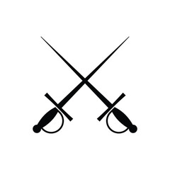 Fencing rapier icon design. isolated on white background. vector illustration - obrazy, fototapety, plakaty