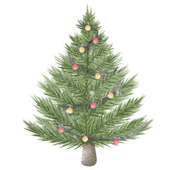 Christmas tree with decorations