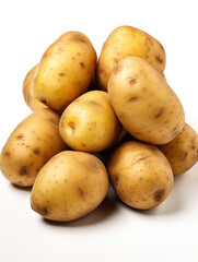 Potato Studio Shot Isolated on Clear Background, Food Photography, Generative AI