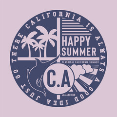 typographic summer theme vector illustration. tee shirt graphics , print