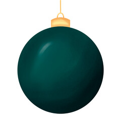 Green Christmas Ornament Ball Illustration