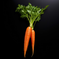 Carrot Studio Shot Isolated on Clear Background, Food Photography, Generative AI