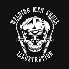 welding men skull vector illustration