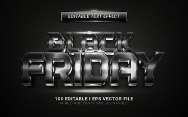 black friday sale editable text effect graphic style