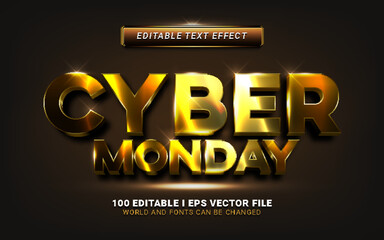 cyber monday editable text effect graphic style