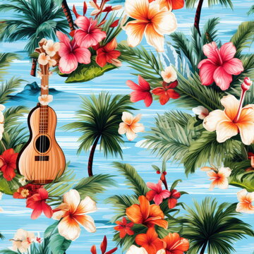 seamless pattern of shirt Hawaii style
