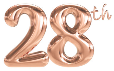 28 th anniversary - pink number anniversary