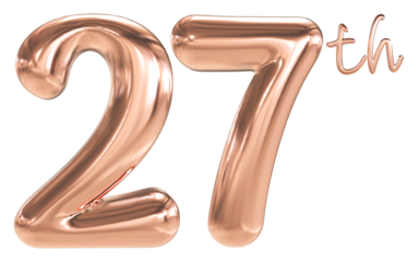 27 th anniversary - pink number anniversary