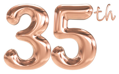 35 th anniversary - pink number anniversary