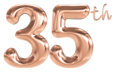 35 th anniversary - pink number anniversary