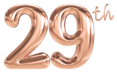 29 th anniversary - pink number anniversary