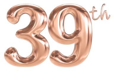 39 th anniversary - pink number anniversary