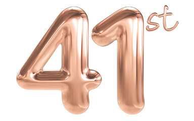 41 st anniversary - pink number anniversary