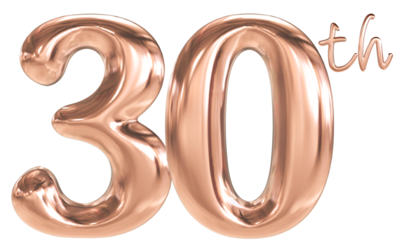 30 th anniversary - pink number anniversary