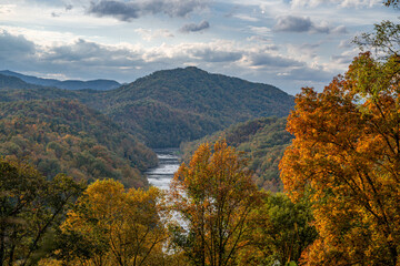autumn mountain scene