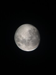Full Moon seen with a telescope.