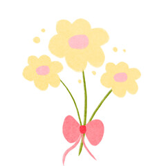 Cute flowers, shock-colored