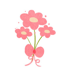 Cute flowers, shock-colored