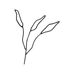 hand with leaves element