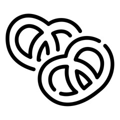 Obraz premium pretzel Line Icon