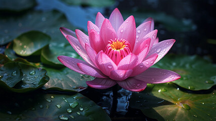 A beautiful water lily flower