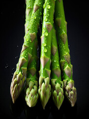 Asparagus Studio Shot Isolated on Clear Background, Food Photography, Generative AI