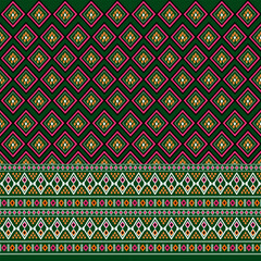 Ethnic abstract ikat art. Aztec ornament print. Geometric ethnic pattern seamless color oriental. Design for background, curtain, carpet, wallpaper, clothing, wrapping , vector, illustration