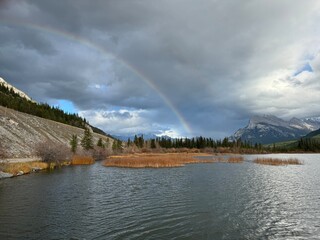 Vermillion ponds near Banff in Alberta