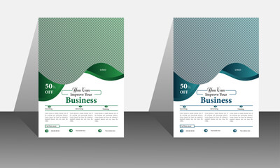 Business Flyer Layout with Colorful Accents.